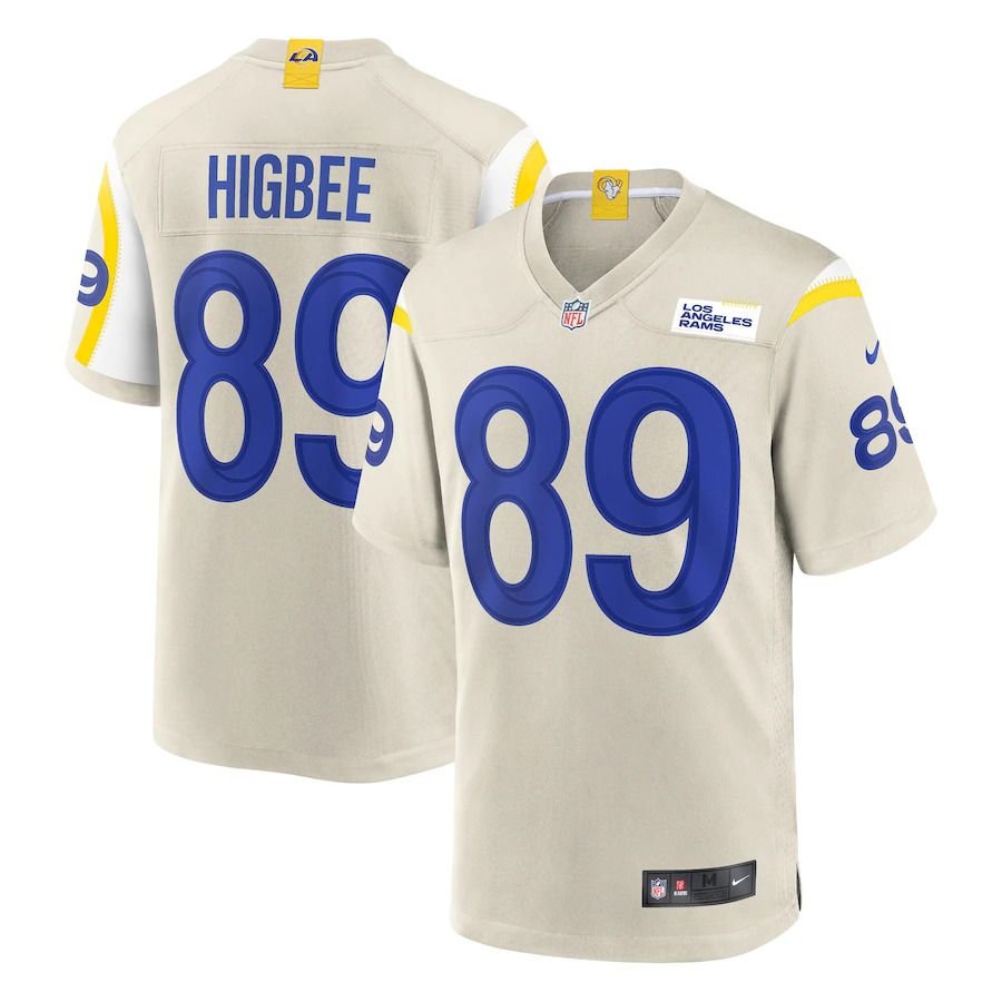 Men Los Angeles Rams #89 Tyler Higbee Nike Cream Game NFL Jersey